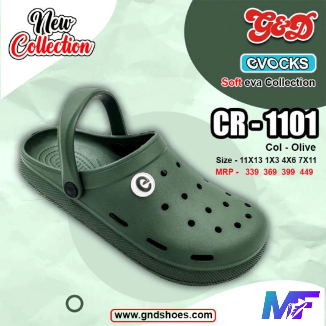Whether you're strolling in the park or conquering the urban jungle, our Olive Crocs blend fashion with a touch of green! 🍀🌿
(New Soft eva Collection) 
Contact Us On +91-9824297936 OR Email: contact@manishmf.com
#GandDBrand #SoftEvaCollection #OliveCrocs #NewArrivals #FashionFootwear #ComfortableShoes #StylishComfort #TrendyCrocs #FashionStatement #StepIntoStyle #FashionForward #FootwearFashion #FashionEssentials #NewInFashion #ShoeLovers #ShoeObsession #EcoFriendlyFashion #SustainableFootwear #WalkInStyle #ComfyAndChic